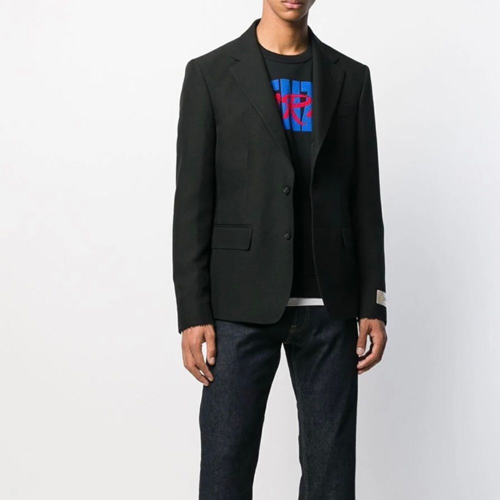 Golden Goose Black Double Breasted Blazer IT 50 Wool Tailored Jacket Italy